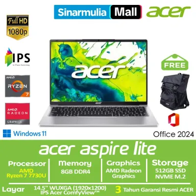 ACER Aspire Go AL14-44P Ryzen 7 7730U 512GB SSD 8GB WUXGA IPS Win11+OHS