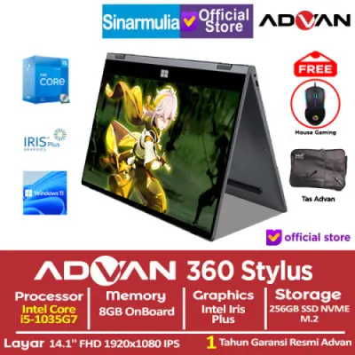 Advan 360 Stylus i5-1035G7 256GB SSD 8GB Touch Win11
