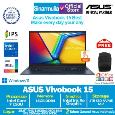 ASUS Vivobook 15 A1504VAP Core 7 150U 1TB SSD 16GB IPS Touch Win11+OHS