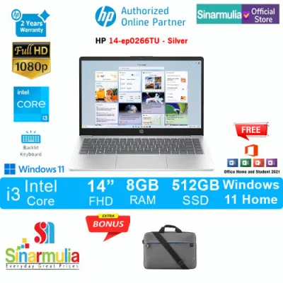 HP 14-ep0266TU i3-1315U 512GB SSD 8GB FHD Win11+OHS
