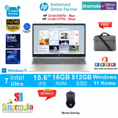 HP 15-fd1555TU/fd1777TU Intel Ultra 7 155H 512GB SSD 16GB IPS Win11+OHS