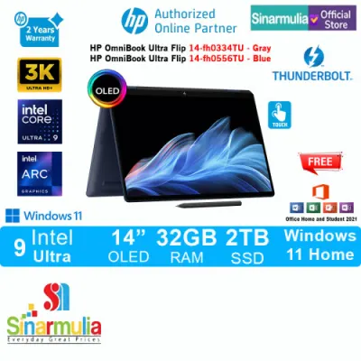 HP OmniBook Ultra Flip 14-fh0334TU/fh0556TU Ultra 9 288V 2TB SSD 32GB 3K OLED 120Hz Touch Win11+OHS