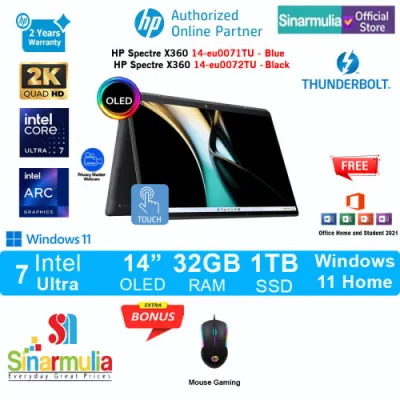 HP Spectre X360 14-eu0071TU/eu0072TU Intel Ultra 7 155H 1TB SSD 32GB OLED 2.8K Touch Win11+OHS