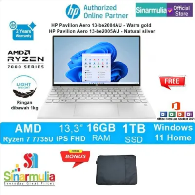 Laptop HP Pavilion Aero 13-be2004AU/2005au Ryzen 7 7735U 1TB SSD 16GB