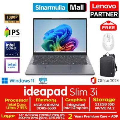 Lenovo Ideapad Slim 3i Ultra 7 355 512GB SSD 16GB WUXGA IPS Win11+OHS