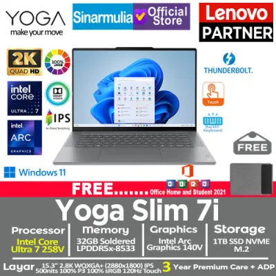 Lenovo Yoga Slim 7i Intel Ultra 7 258V 1TB SSD 32GB 2.8K IPS 100%sRGB 120Hz Touch Win11+OHS