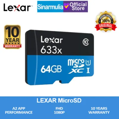 Lexar Microsd 64GB 100MB/s High Performance 633x MicroSDHC UHS-I A1