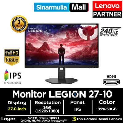 Monitor Gaming Lenovo Legion 27-10 IPS 240Hz 0.5ms FHD 99%sRGB HDMI