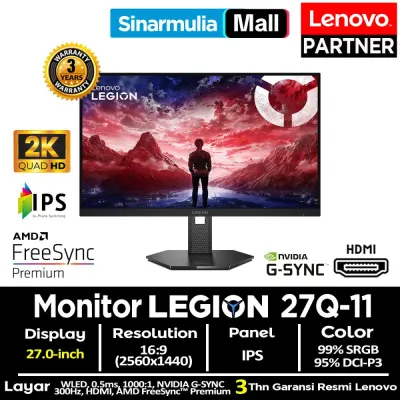 Monitor Gaming Lenovo Legion 27Q-11 IPS 300Hz 0.5ms 2K 99%sRGB