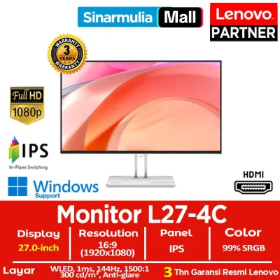 Monitor LED Lenovo L27-4C 27" IPS 144Hz 1ms HDMI 99%sRGB