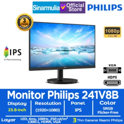 Monitor LED Philips 241V8B 23.8" IPS 100Hz 4ms HDMI VGA
