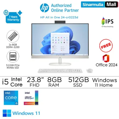PC AIO HP 24-cr0223d i5-1334U 512GB SSD 8GB IPS 99%sRGB Win11+OHS