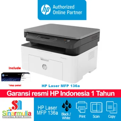 Printer HP Laser MFP 136a Print Copy Scan Monochrome