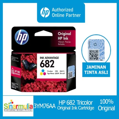 HP 682 Tricolor Original Ink Advantage Cartridge Tinta Printer Original1