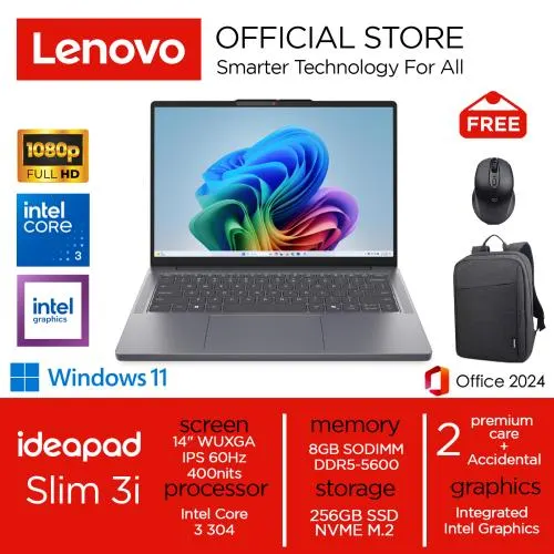 Lenovo Ideapad Slim 3i Core 3 304 256GB SSD 8GB WUXGA IPS Win11+OHS - foto 1
