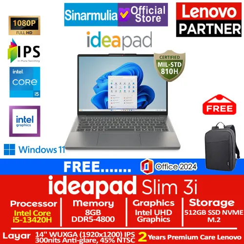 Lenovo Ideapad Slim 3i i5-13420H 512GB SSD 8GB WUXGA IPS Win11+OHS - foto 1