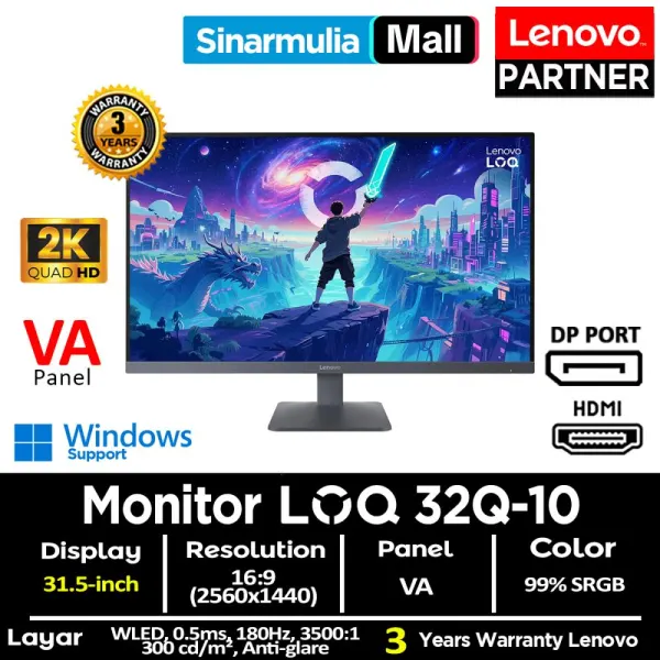 Monitor Gaming Lenovo LOQ 32Q-10 VA 180Hz 0.5ms QHD 99%sRGB - foto 1