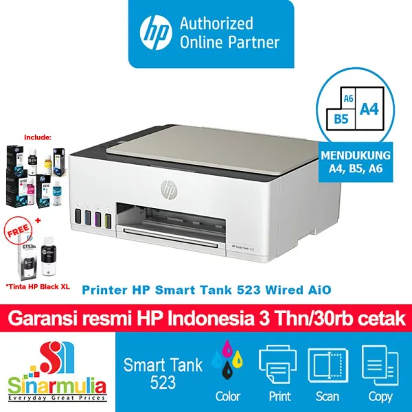 Printer HP Smart Tank 523 All in One Garansi Resmi HP Indonesia - foto 1