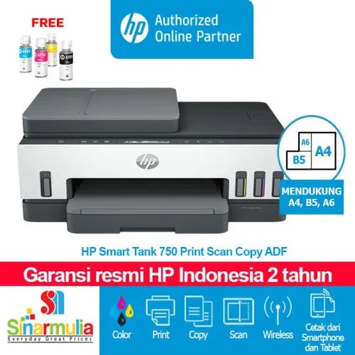 Printer HP Smart Tank 750 Print Scan Copy ADF Garansi Resmi1